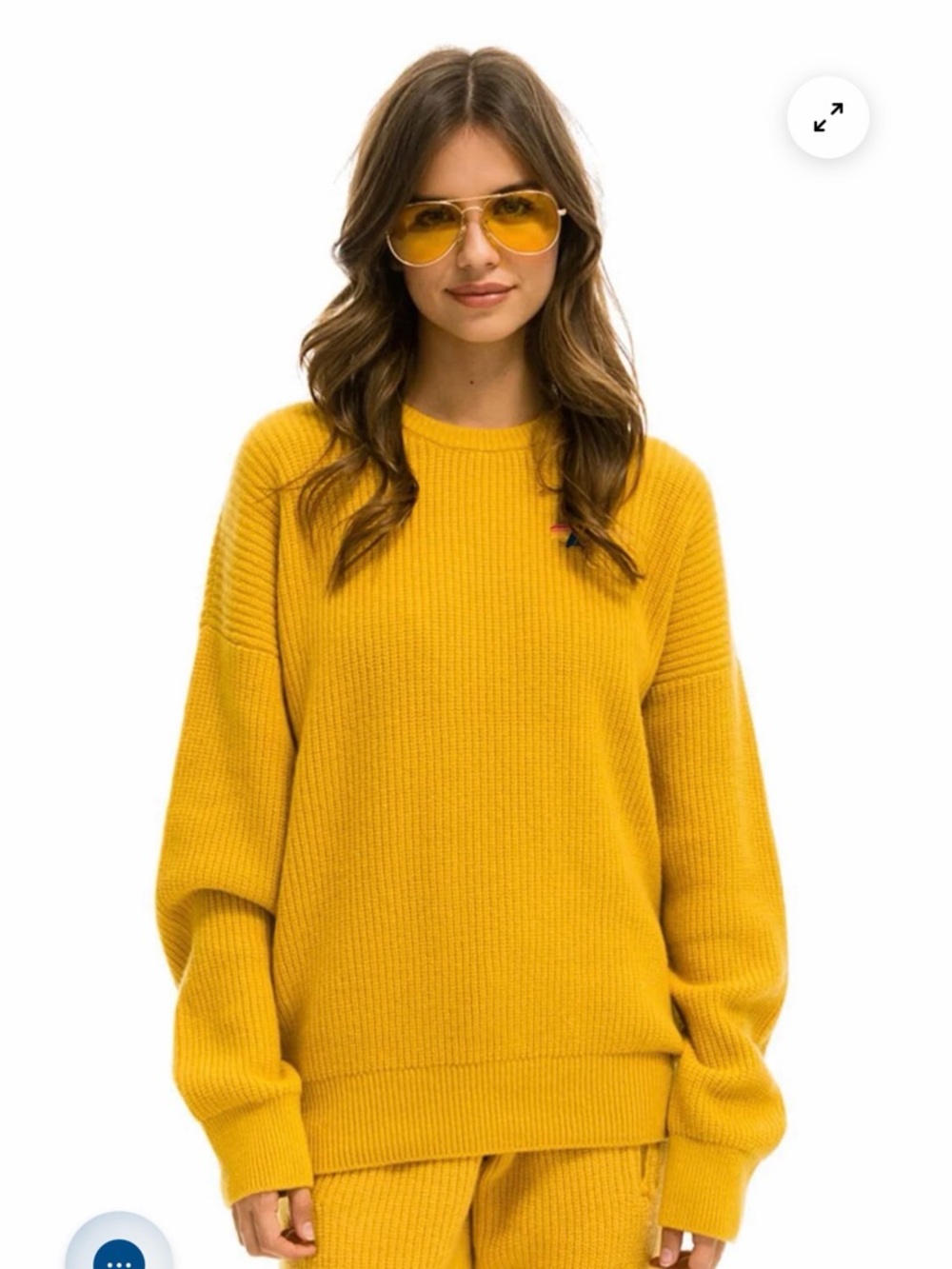 Women’s Mustard Ribbed Crewneck Sweater - Cozy Everyday Knit
